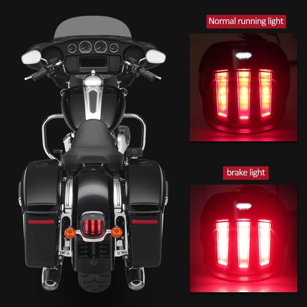 DOT Motorcycle LED Brake Tail Light Rear Turn Signal Lamp for Harley Sportster Dyna Fatboy Softail Touring Road Glide Road King