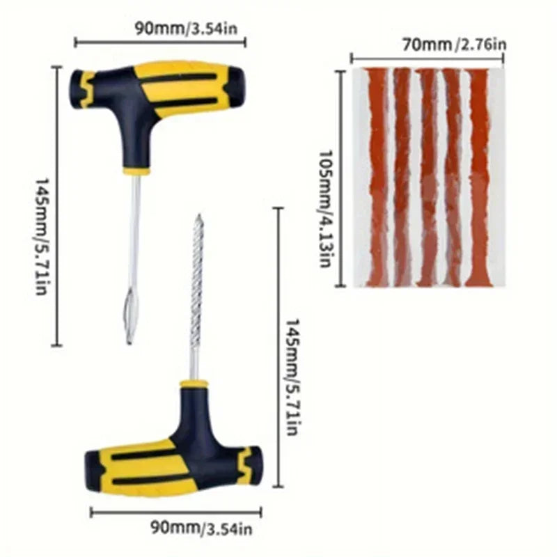 Clearance_Motorcycle Tire Repair Kit car Puncture Plug Tools Tyre Puncture Emergency for Tire Strips Stirring Glue Repair Tool K