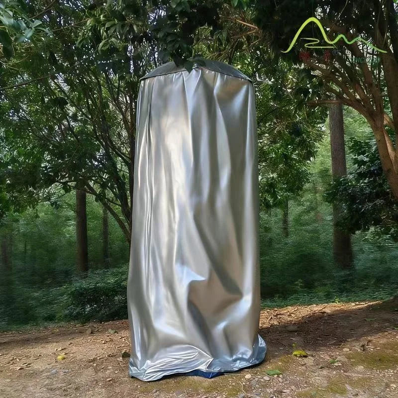 Quick Pop Up Shower Tent Camping Toilet Privacy Shelter Outdoor Changing Room Dome Instant Foldable Silver Coated Single Layer