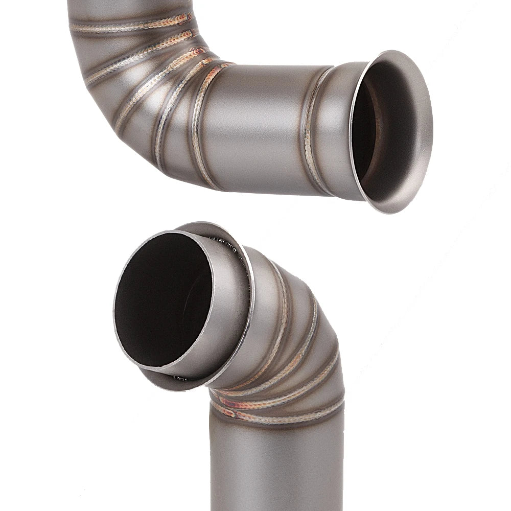Motorcycle Exhaust Middle Link Pipe Escape Moto Muffler Slip On For 800NK 790 890 Adventure R Rally 2018-2022