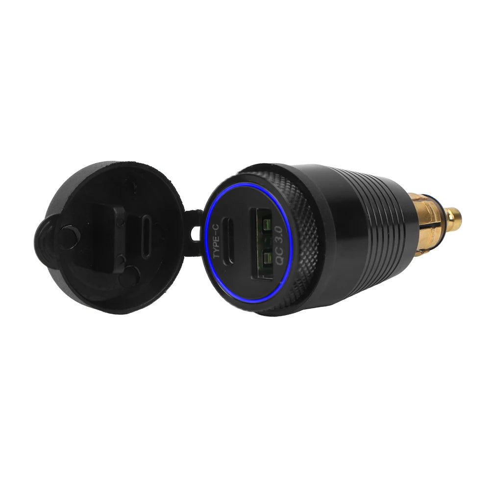 Motorcycle Quick Charger USB Type-C QC 3.0 Power Adapter Socket Plug For BMW R1100RT R1250GS Adventure R1200GS GS1200 ADV LC