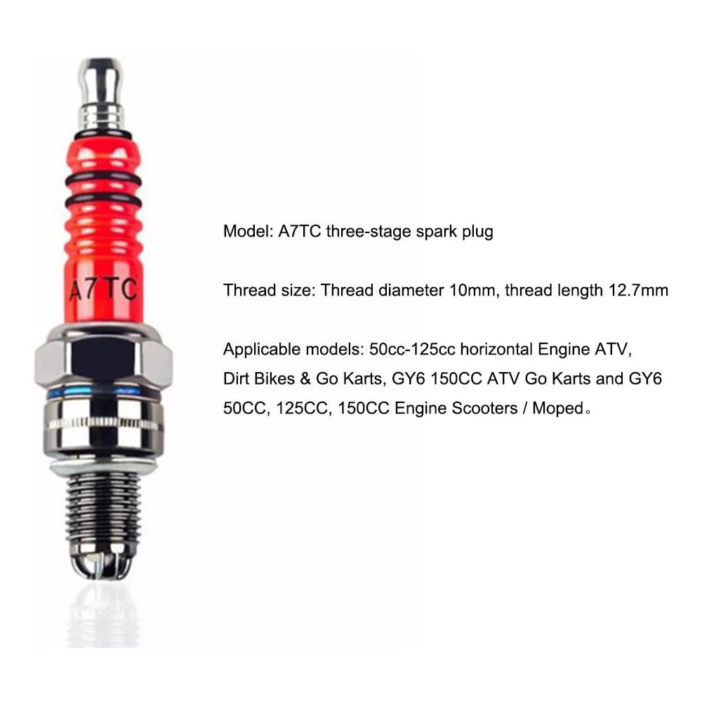 High Performance Racing Ignition Coil Electrode Spark Plug For GY6 50cc 150cc 125cc 150cc Chinese ATV Moped Scooter ATV Go Kart