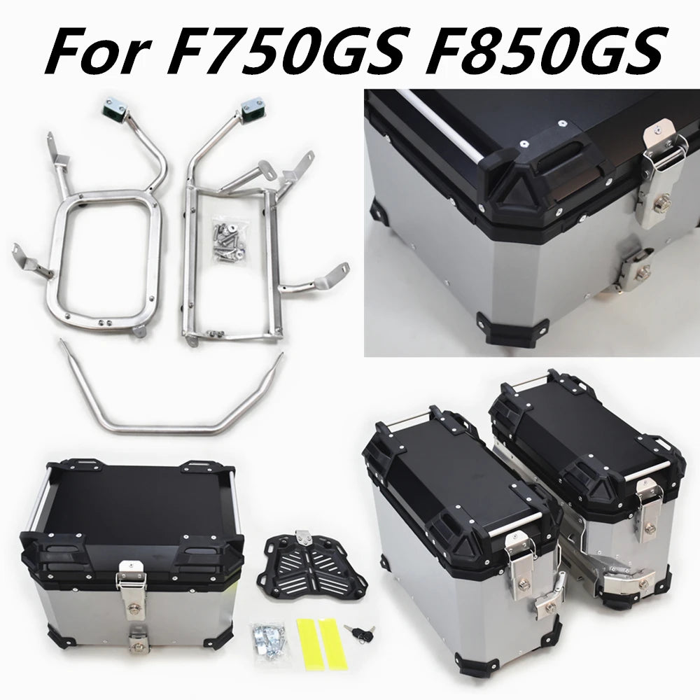 Motorcycle Storage Moto Trunk Rear Helmet Topcase Accessory For BMW F750GS F850GS Side Case Top waterproof Luggage Box Bag