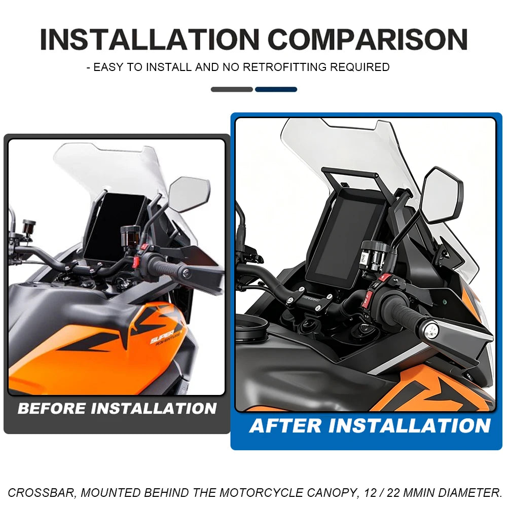 For 1390 SUPER ADVENTURE S / EVO 2026 Support Phone Holder Motorcycle Accessory 1390 SUPER ADV S/EVO GPS Navigator Bracket