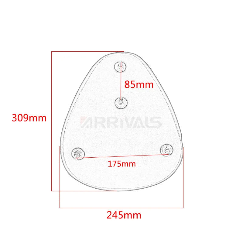 Motorcycle Leather Saddle Seat Retro Black Leather Solo Seat for Harley Custom Chopper Bobber Honda Yamaha Kawasaki Suzuki