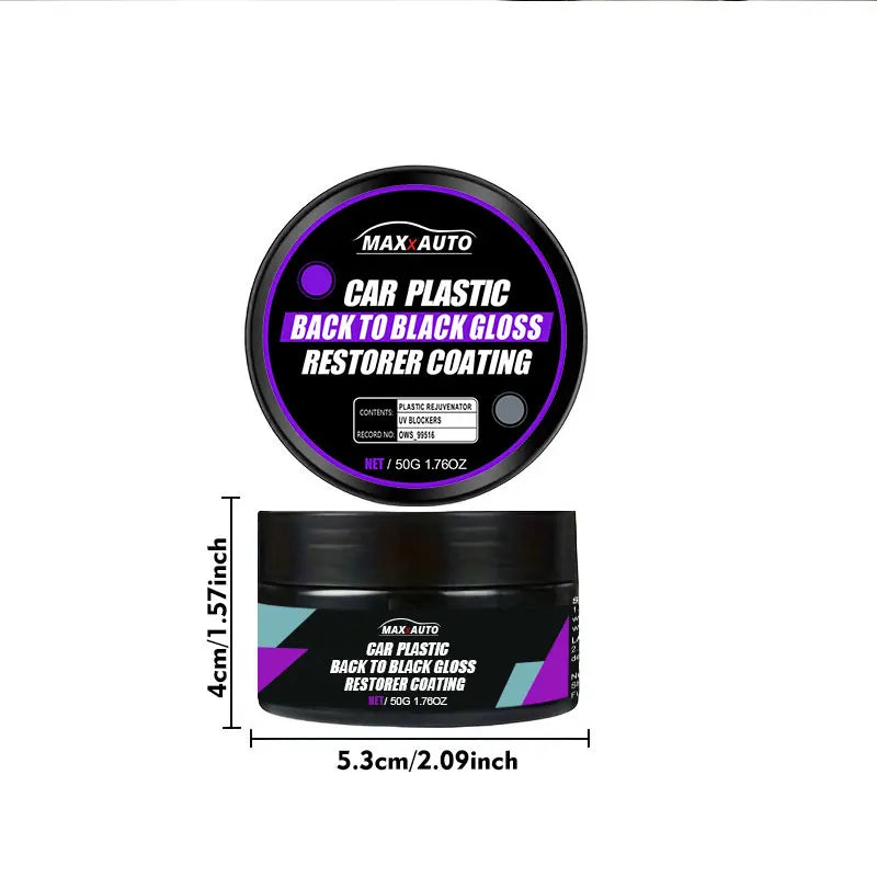 Motorcycle Car Plastic Restorer Coating Agent Auto Plastic Rubber Exterior Repair Clean Refresh Restoration Agent Black Brighten