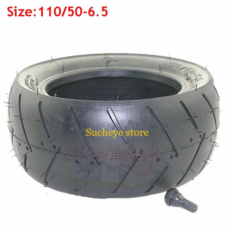 11 Inch 90/65-6.5 Front Vacuum Tire 110/50-6.5 Rear Thickened Tubeless Tyre for Mini Motorcycle 47-49cc Pocket Dilt Pit Bike