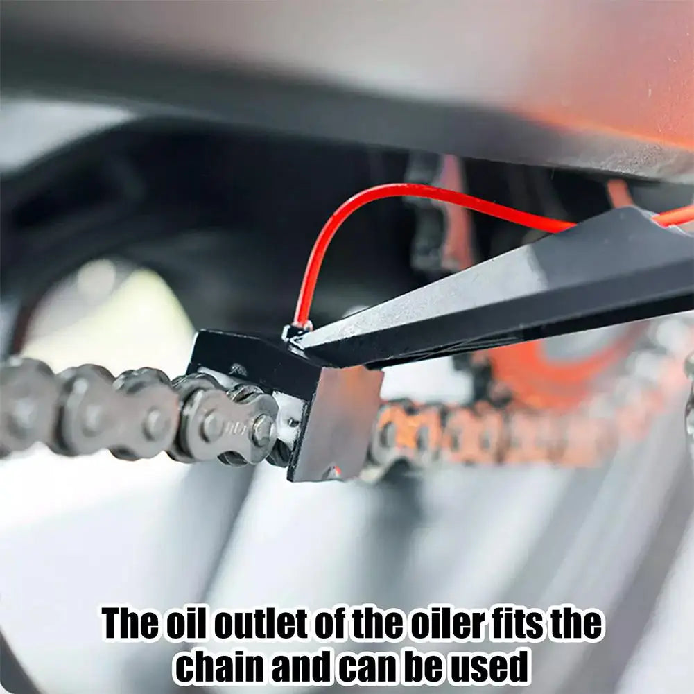 Motorcycle Chain Cleaner Tool Kit with Wax Applicator, Brush Attachment for Bike Maintenance Dirt Removal & Lubrication