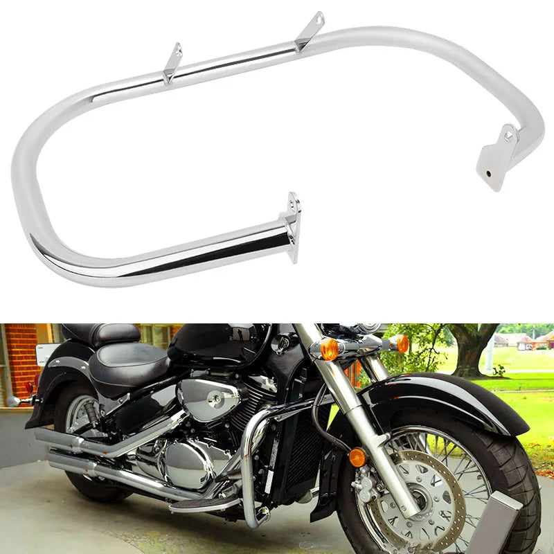 For SUZUKI VL800 2001-2011 Boulevard C50 2005-2011 M50 2005-2010 Chrome Motorcycle Front Highway Engine Guard Crash Bar