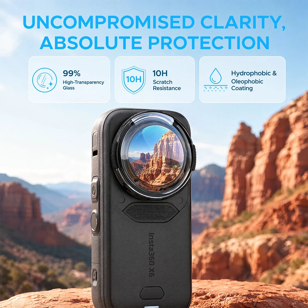 Accessories Set for Insta360 X6 Lens Guard Screen Protector Storage Bag Silicone Case Lens Cap Protective Frame for Insta 360 X6