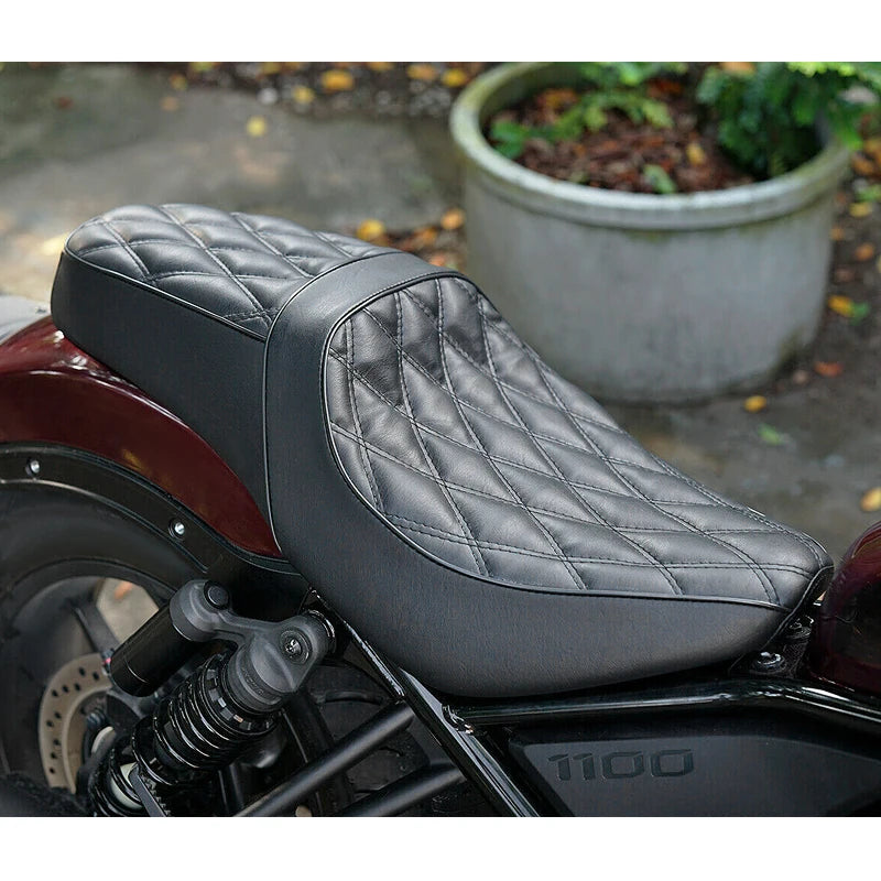 Motorcycle Two-Up Seat Front Rear Driver Passenger Leather Seat Cushions For Honda Rebel CMX 500 CMX 300 2017-2025