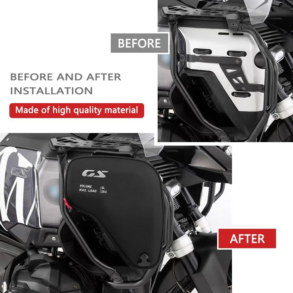 For R1300 GS ADV R1300GSA R1300GS Adventure 2024-2025 Motorcycle Left Right Radiator Cowl Bag Fairing Waterproof Tool Bag