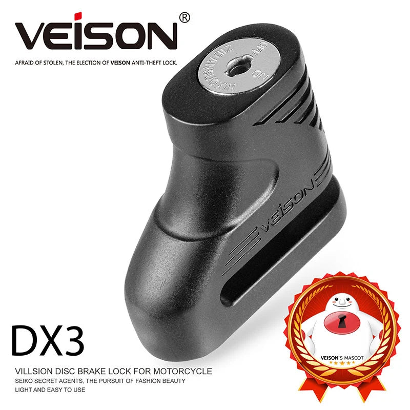 VEISON Anti Theft Motorcycle Lock Outdoor Motocross Anti Theft Disc Brake Lock Safety Protection Bicycle Disc Lock