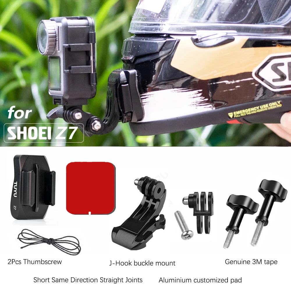 TUYU Premium Customized Helmet Aluminium Chin Mount for GoPro 13 Insta360 DJI Camera for SHOEI GT Air3 AGV ARAI HJC KLIM Helmets