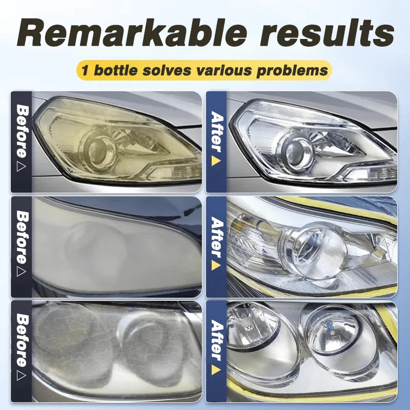 Car & Motorcycle Headlight Restoration Polishing Kit Headlamp Scratch Repair Kits Car Lamp Polisher Cleaning Paste Paint Agent