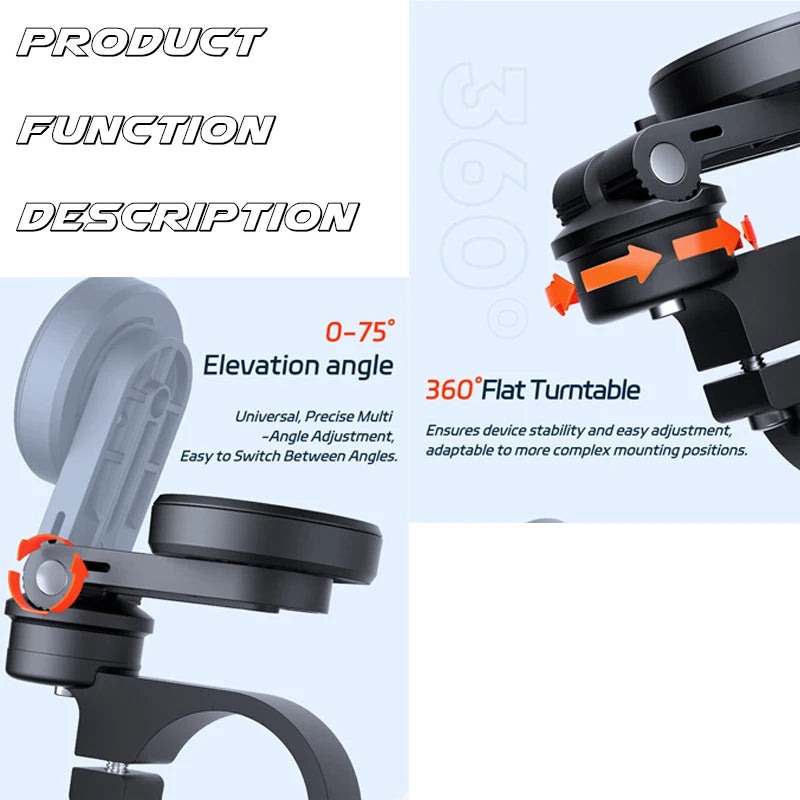 Adjustable Support Motorcycle Bike Phone Holder Stand for Moto Bicycle Handlebar Mount, suitable for iPhone 17 Samsung Xiaomi LG