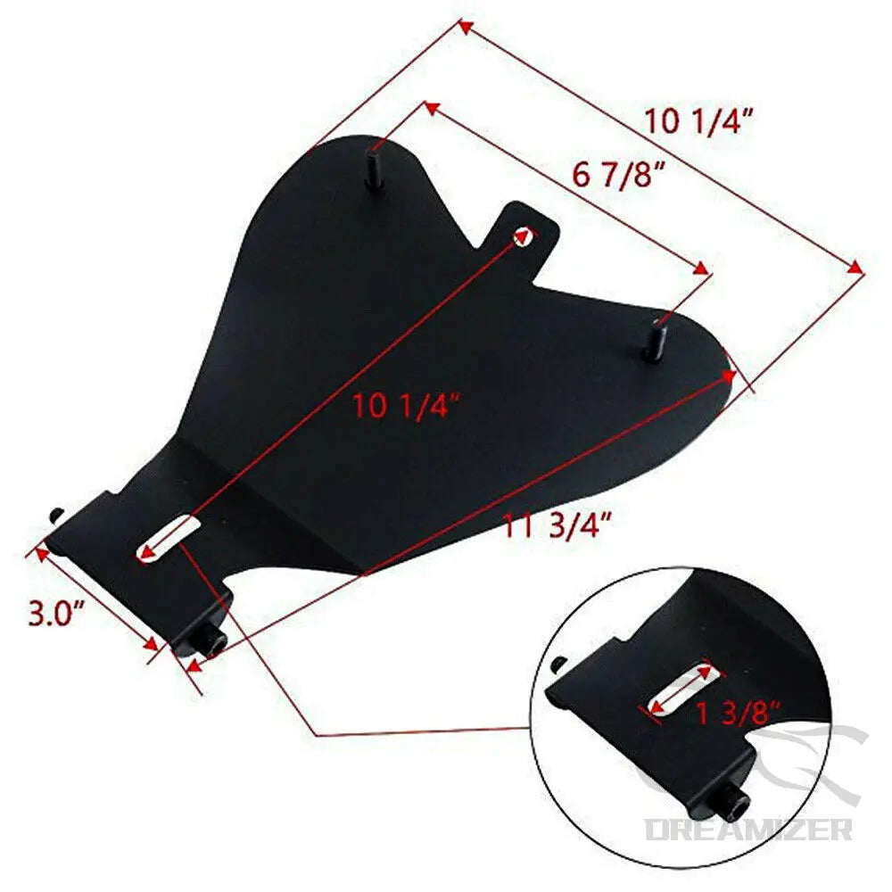 1 SET Motorcycle Retro Leather Solo Seat 3" Spring Bracket For Harley Custom Chopper Sportster Bobber Honda Yamaha Kawasaki