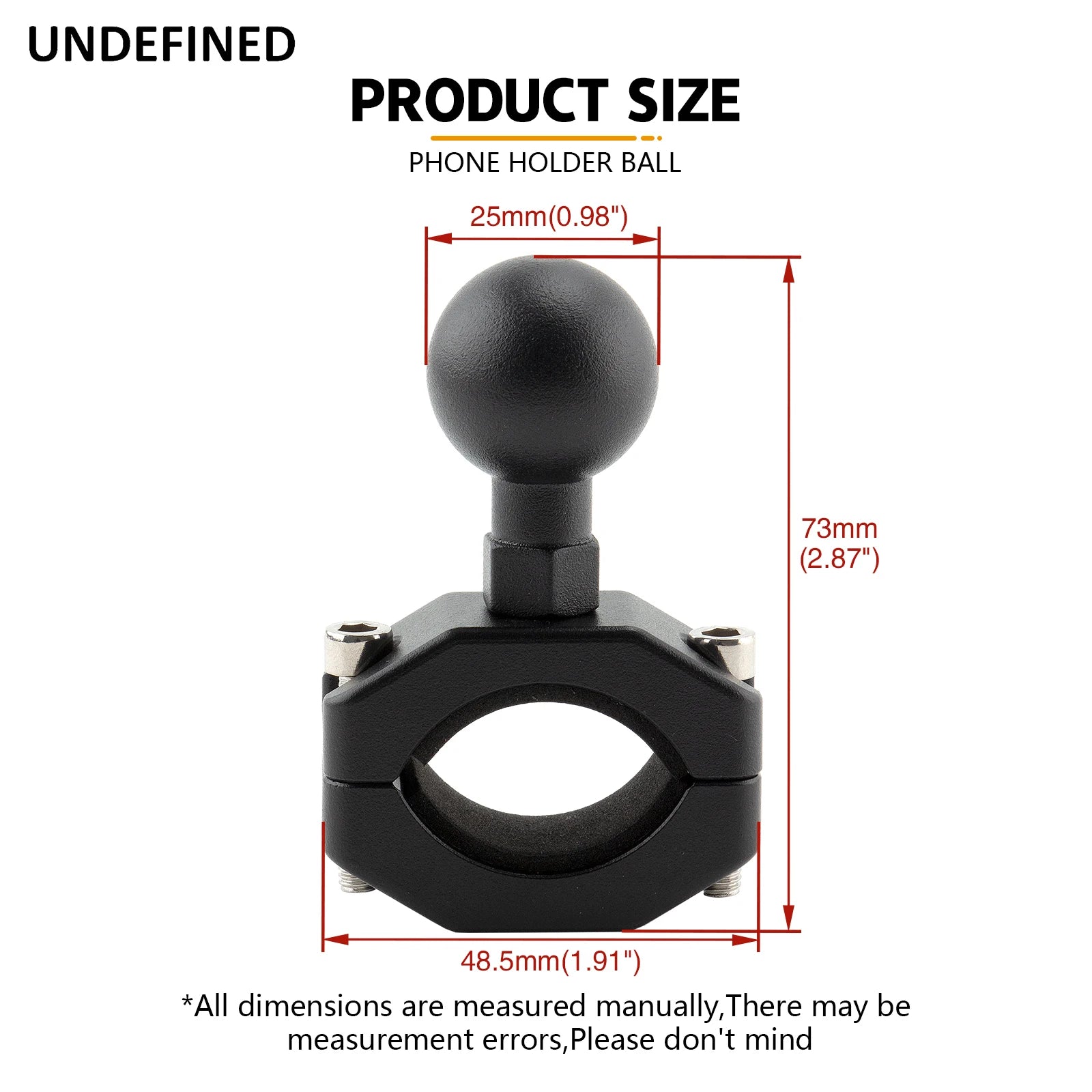 Ball Head Adapter Mount Base Motorcycle Handlebar Rearview Mirror Bracket for DJI GoPro Insta360 Action Camera Accessory