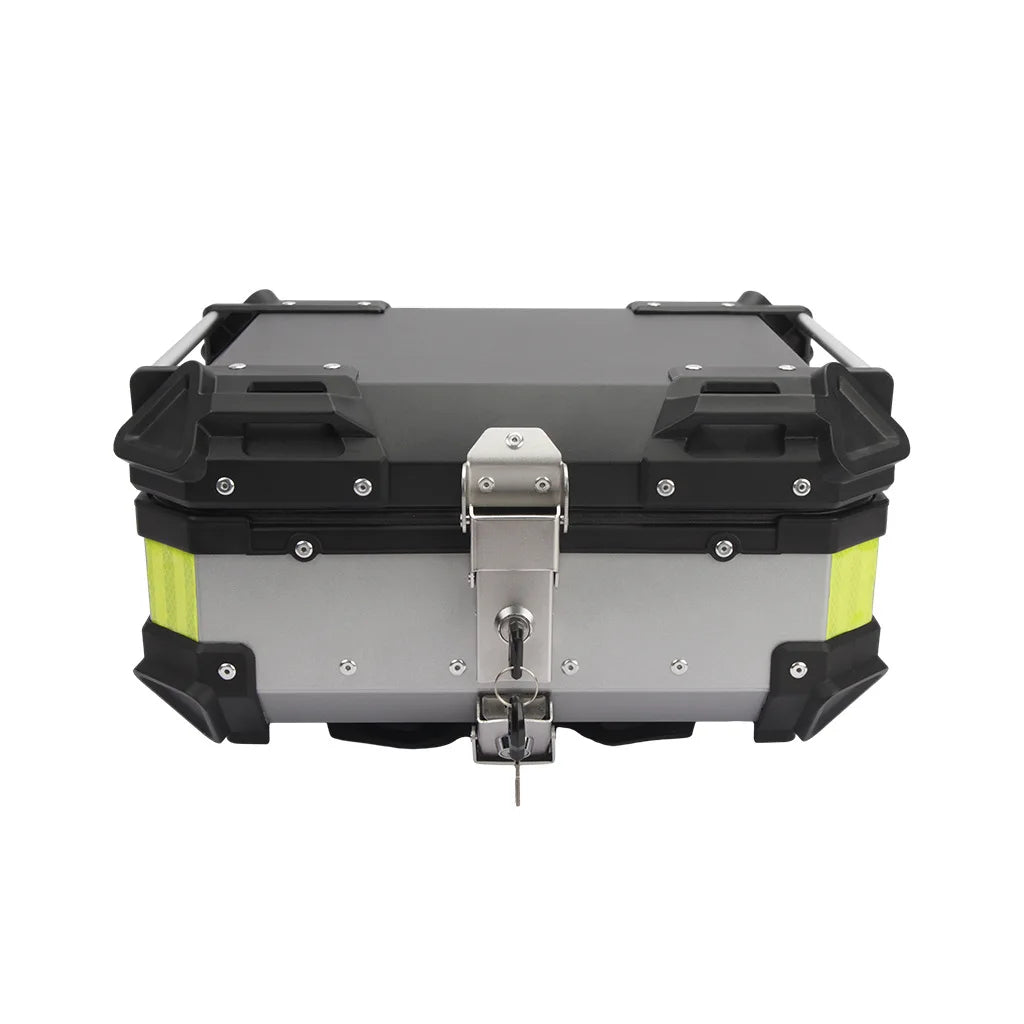 25L Motorcycle Top Case Aluminum Motorcycle Trunk Top Box Luggage Electronic Vehical Storage Box