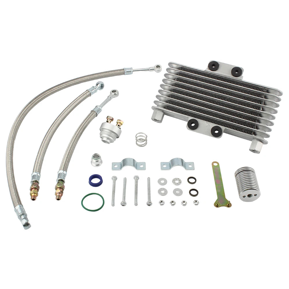 Motorcycle Radiator Oil Cooler Kit for Honda CB CG 100CC-250CC   125Ml Aluminum Engine Cooling Motocross Accessories Dirt Bike