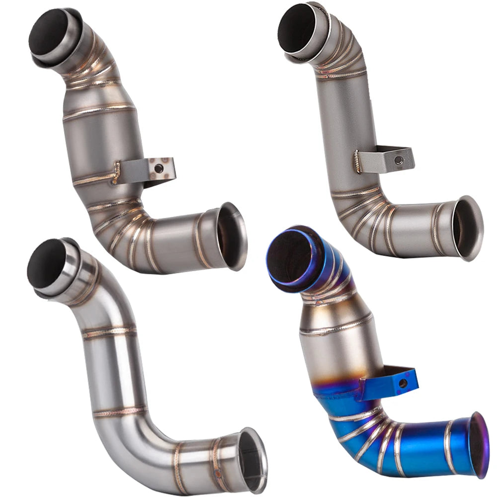 Motorcycle Exhaust Middle Link Pipe Escape Moto Muffler Slip On For 800NK 790 890 Adventure R Rally 2018-2022