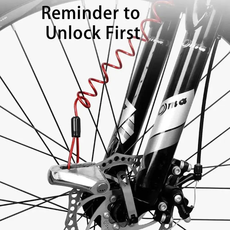 Alarm Disc Lock Security Anti Thief Motorbike Motorcycle Wheel Disc Brake Alarm Lock & Bag And Reminder Spring Cable