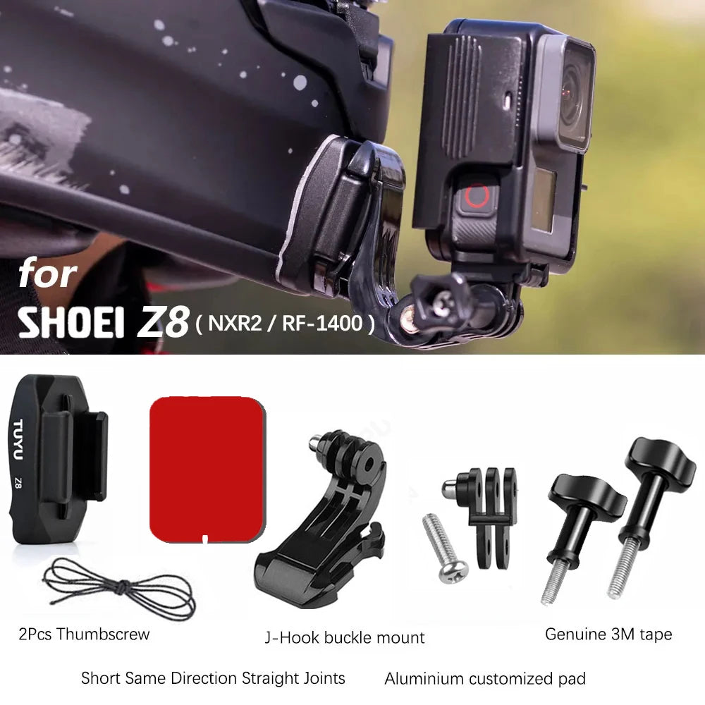 TUYU Premium Customized Helmet Aluminium Chin Mount for GoPro 13 Insta360 DJI Camera for SHOEI GT Air3 AGV ARAI HJC KLIM Helmets