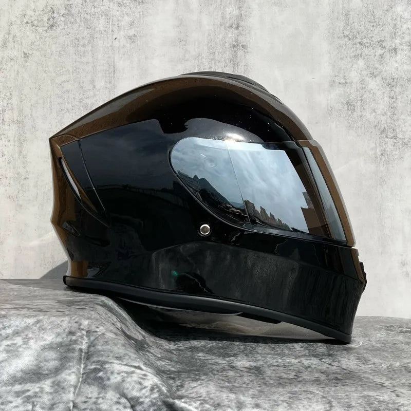 018-Full Face Motorcycle Helmet Unisex All Season, DOT Safety Certified ABS Shell, Shockproof Breathable Adult Motorbike Gear