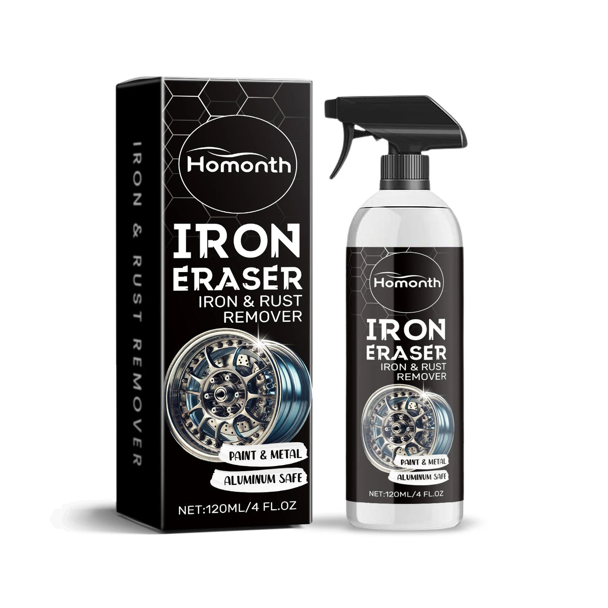 Car Rust Remover Spray Fast Acting Clean Alloy Rim Tire Stains Remove Rust Dirt Restore Original Shine Car Detail Polish Cleaner