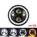 For Harley Indian Scout Honda Universal 5 3/4 Inch 5.75" Led Car Motorcycle Headlight H4 Phare Farol Moto Headlamp Head Light