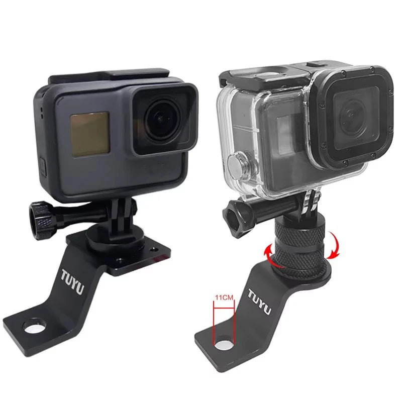 Motorcycle Aluminum 360 Rotate bracket Mount rearview mirror Supporter Ride for Gopro Hero 12 11 10 DJI OSMO Action 4 3 Insta360