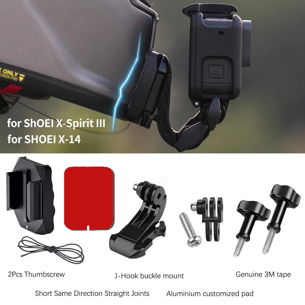 TUYU Premium Customized Helmet Aluminium Chin Mount for GoPro 13 Insta360 DJI Camera for SHOEI GT Air3 AGV ARAI HJC KLIM Helmets