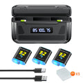 2000mAh for GoPro Hero 12 11 10 9 Battery  + 3-Slot LCD USB Fast Charger for Go Pro 10 9 Black Camera Bateria for Go Pro 12 10 9
