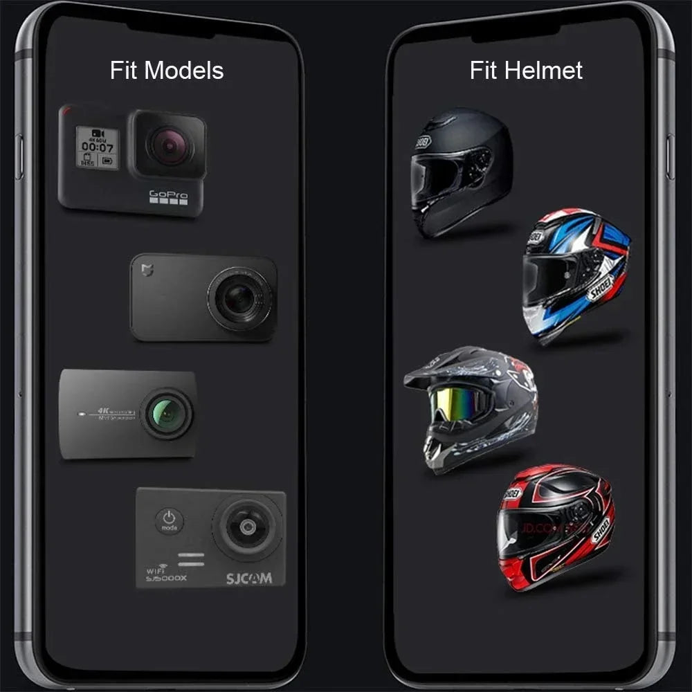 Motorcycle Helmet Chin Mount, GoPro Action and Sports Camera Accessories, Universal Helmet Camera Bracket