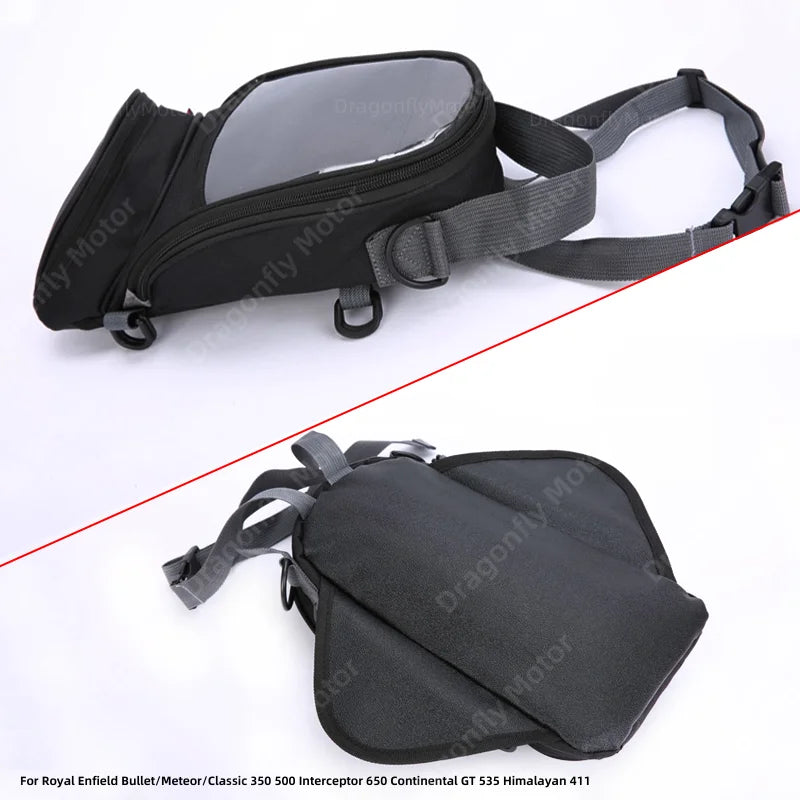 Motorcycle Fuel Bag Mobile Phone Navigation Tank For Royal Enfield Bullet/Meteor/Classic 350 500 Interceptor 650 Continental GT