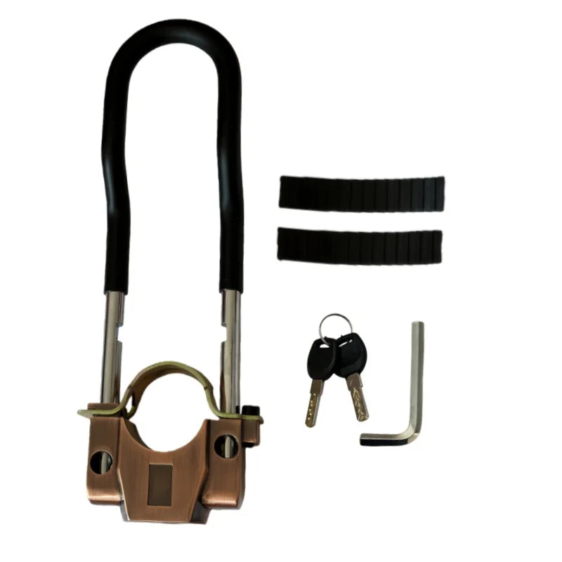 Falante Aluminum Alloy Motorcycle Safety Anti-Theft Front Fork Lock Shock Absorber Fixed Motorcycle Lock for Enhanced Security