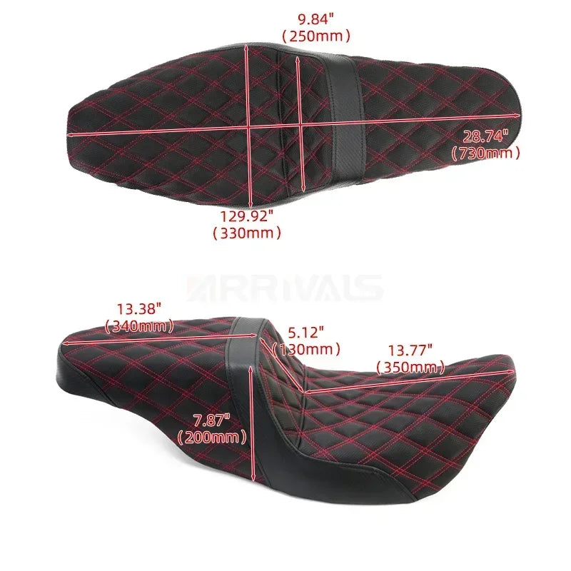 Motorcycle Drive Passenger Two-up Seat For Harley Touring Electra Glide Street Glide Road Glide Road King CVO 2009-2023