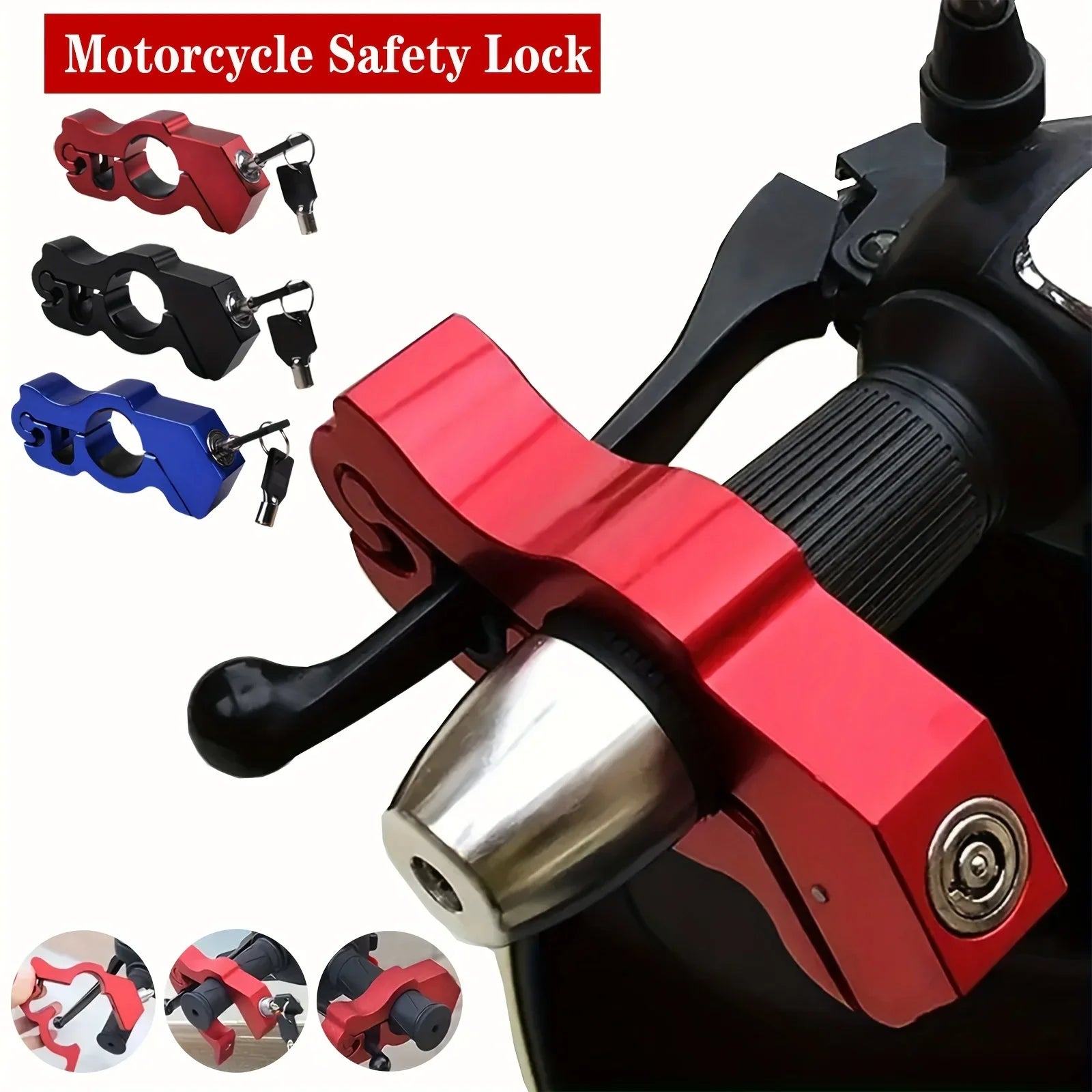 Bike/Motorcycle Lock Heavy Duty Anti-Theft Grip Lock Lock Front Brake And Clutch for Dirt Bike Mopeds/Motorcycle Locks And ATVs