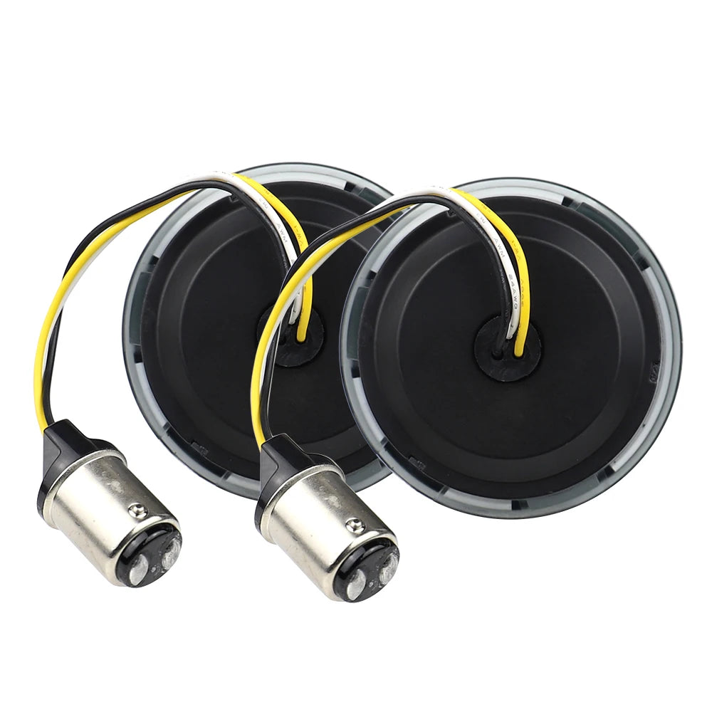 2" LED Turn Signal 1157 Bases Motorcycle Front Turn Singal Light for Softail Touring Dyna Sportster Road King Glide