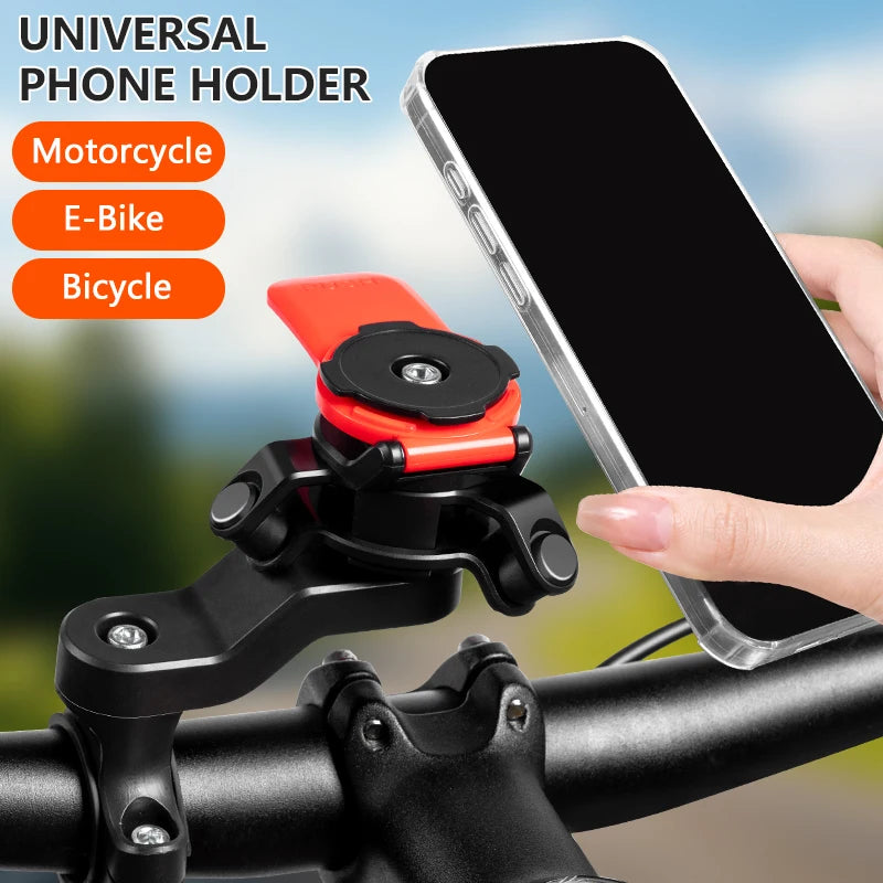 Universal Phone Holder with Shock Absorber Suitable for Bicycle and Motorcycles Compatible for IPhone Android Samsung Phones.
