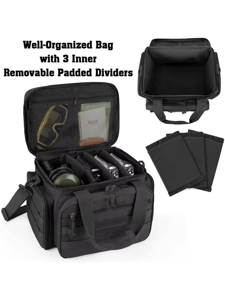 Tactical MOLLE Tote Bag for Vehicle Passenger Seat Rescue Duty Gear Shoulder Hand Carry Black