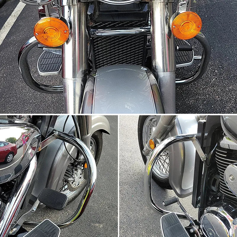 For SUZUKI VL800 2001-2011 Boulevard C50 2005-2011 M50 2005-2010 Chrome Motorcycle Front Highway Engine Guard Crash Bar