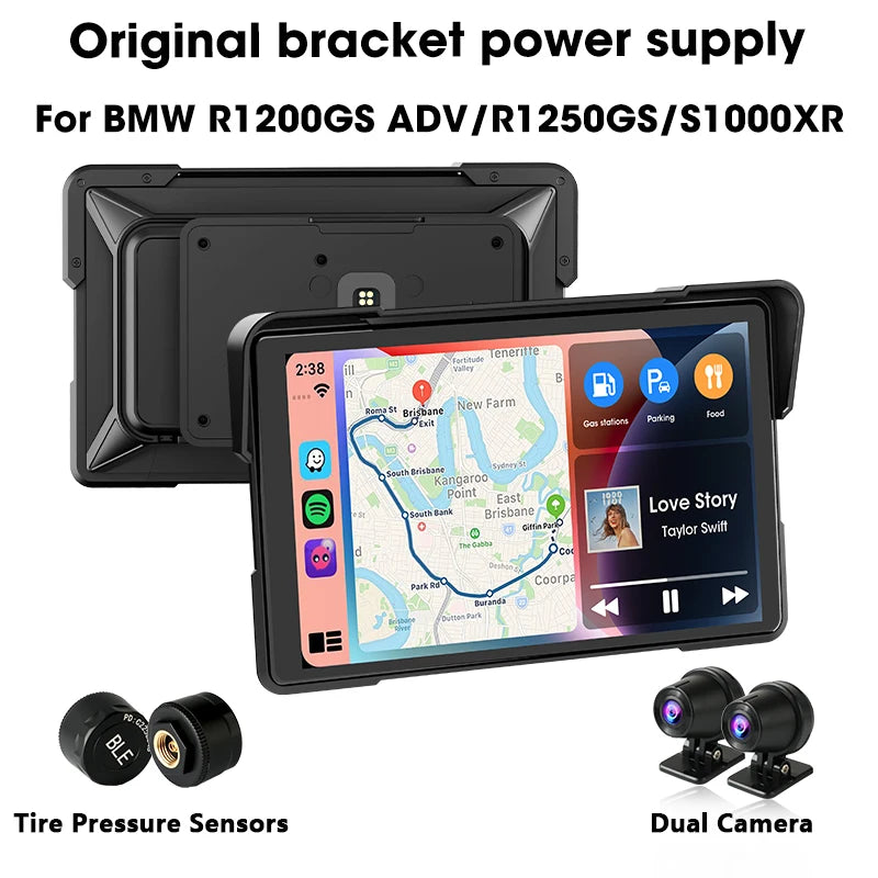 7 inch Motorcycle Carplay Screen For BMW GPS Navigation Dual Bluetooth Android Auto For BMW R1200GS ADV/ R1250GS ADV/S1000XR