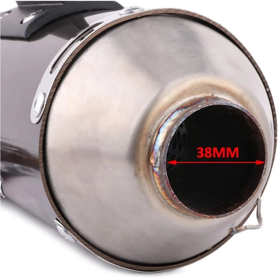 Dirt Bike Slip On Exhaust, Motorcycle Muffler Pipe Full Kit for CRF150F CRF230F 2003-2017/TAO TAO TBR7/HAWK 250-Red
