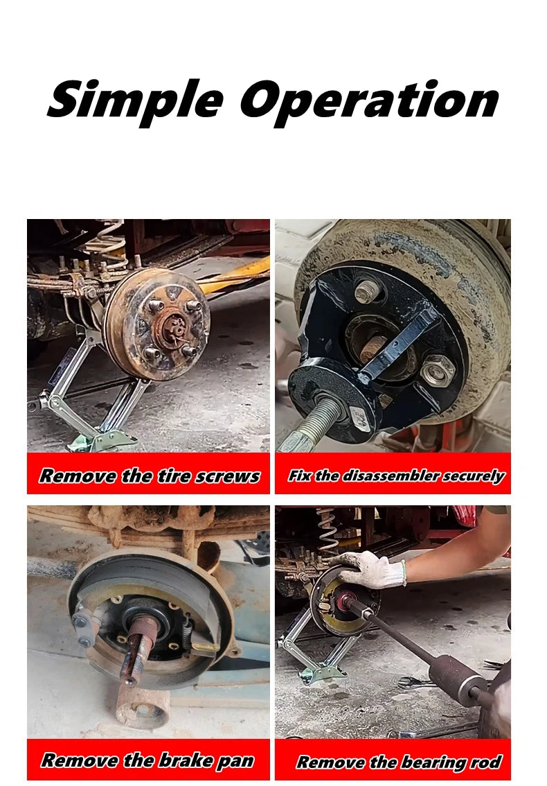 Universal Brake Drum Puller Rear Axle Remover For Car Tricycle Motorcycle Brake Drum Puller Tool Wheel Hub Puller Repair Tool