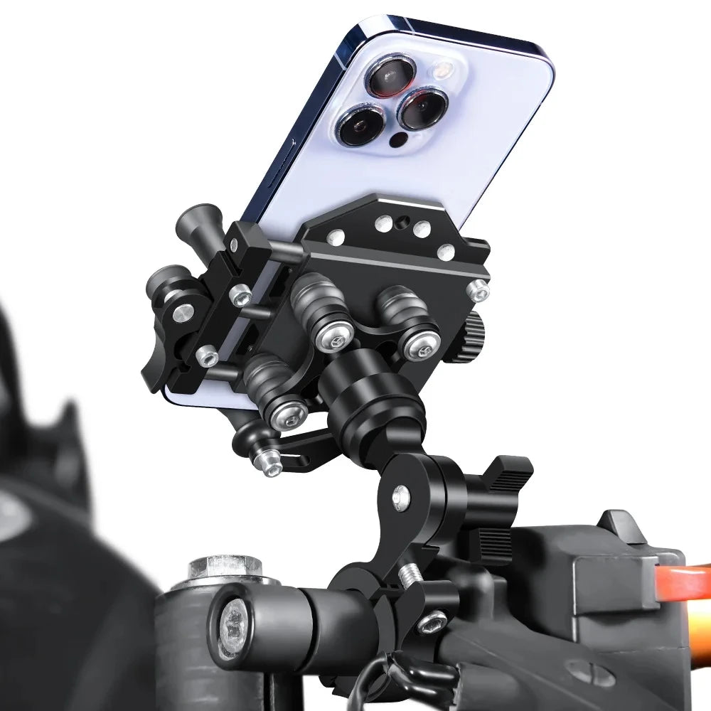 Metal Alloy Motorcycle Mobile Stand High Quality With Shock Absorber Bike Motorcycle Cell Phone Holder Motos Navigation Bracket