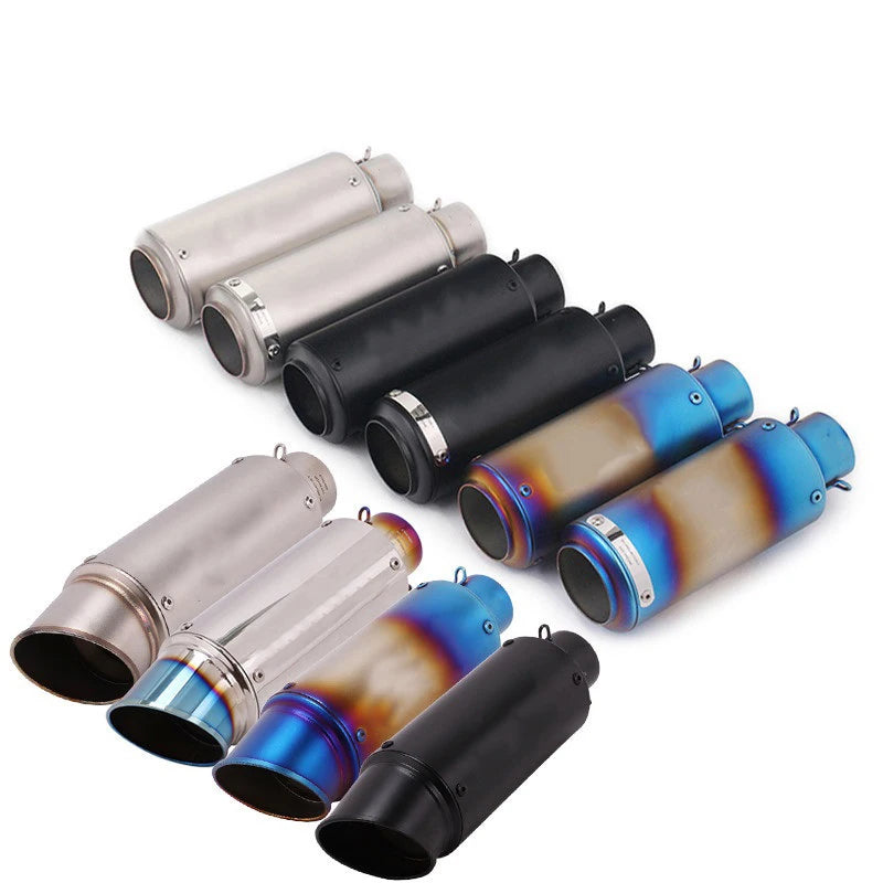 Universal 51/60mm motorcycle exhaust inox muffler carbon fiber exhaust with DB Killer for z900 R3 R25 MT07 MT09 R1 Z400 Z650