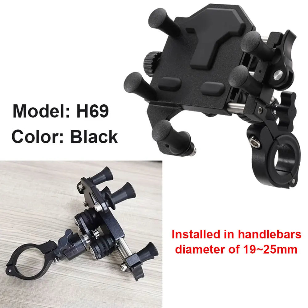 Metal Alloy Motorcycle Mobile Stand High Quality With Shock Absorber Bike Motorcycle Cell Phone Holder Motos Navigation Bracket