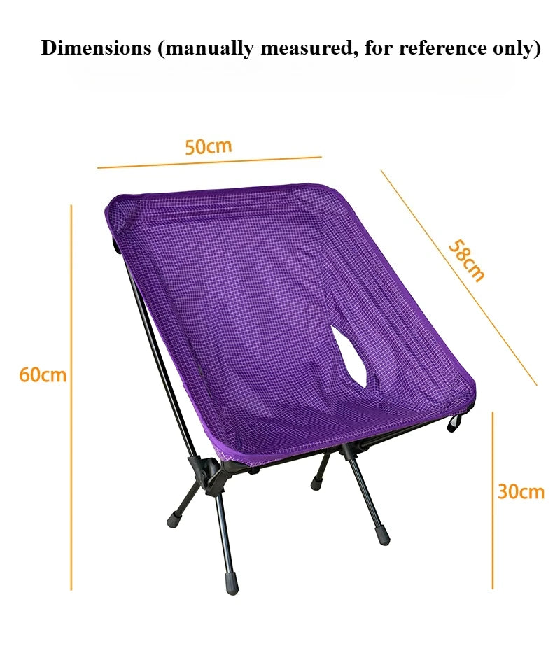 650g Flat Replacement Zero Dyneema Moon Chair Ultralight Folding Chair XGrip Plaid Fabric 7 Series Top Magnesium Aluminum Alloy