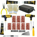 Portable Car Tire Puncture Repair Kit T-Handle Tools Glue Strips Universal for Truck Motorcycle RV Roadside Safety